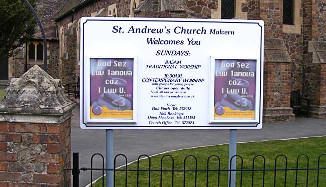 Sign outside St Andrews