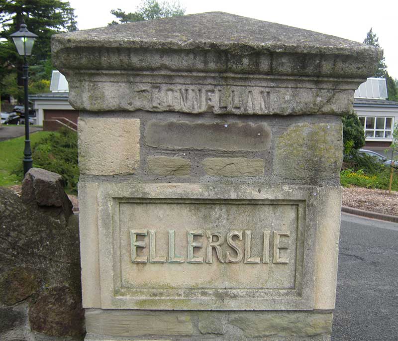 Connellan inscription on gatepost