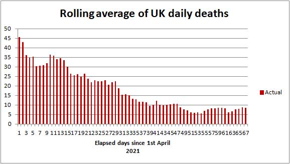 UK COVID death rate