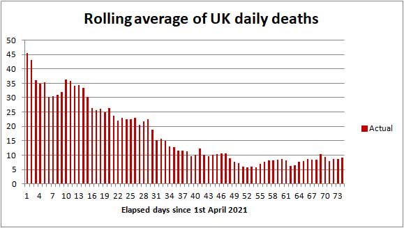 UK COVID death rate