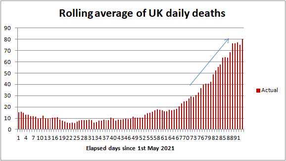 UK COVID death rate