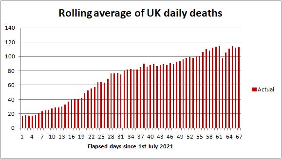 UK COVID death rate