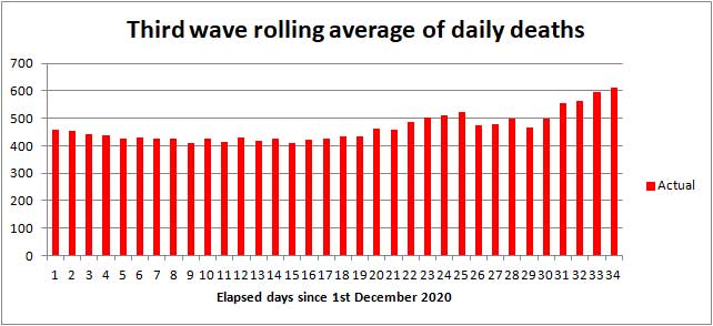 COVID daily death rate