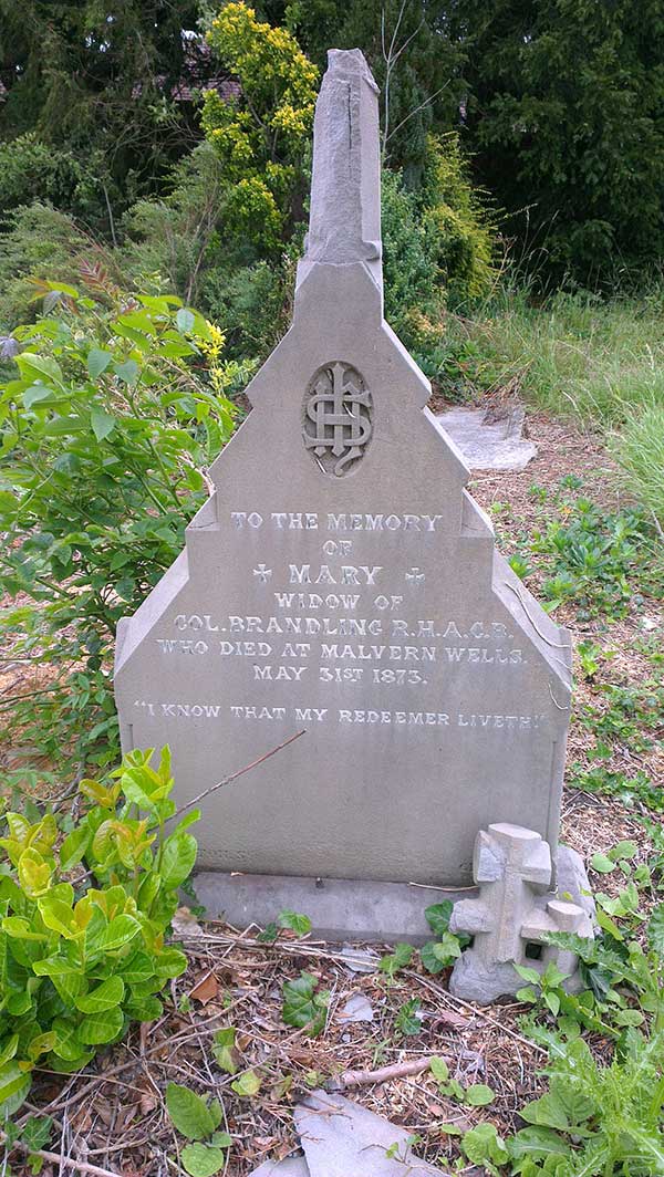 Mary Brandling's headstone