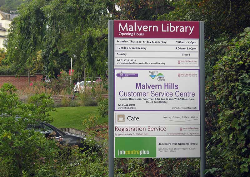 Library sign