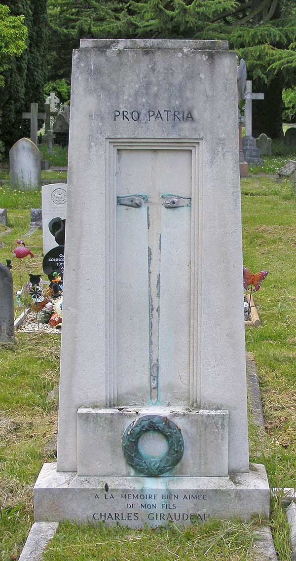 Memorial to Charles Giraudeau