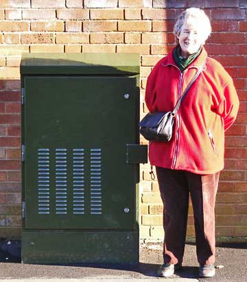 BT broadband equipment cabinet