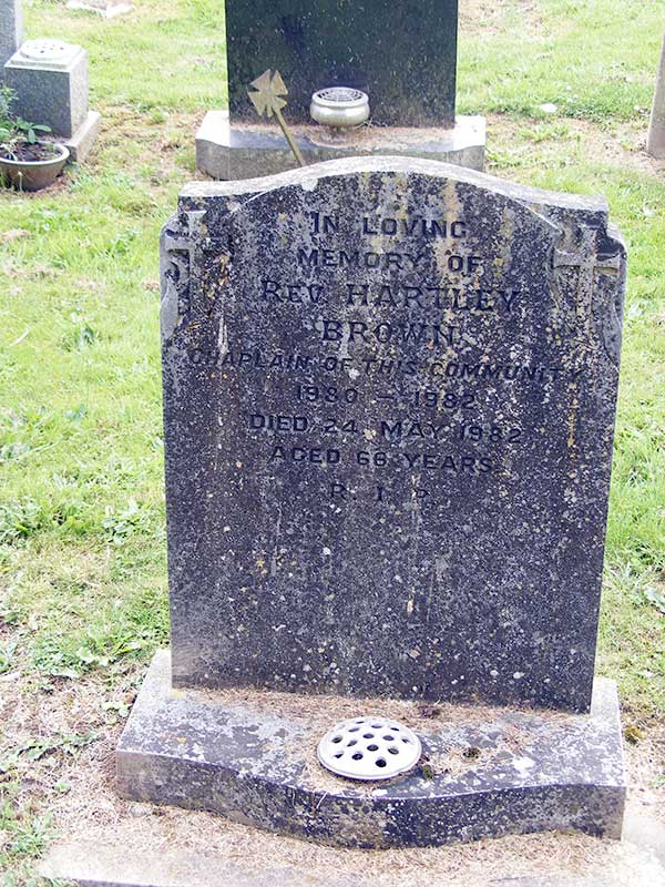 Grave of Rev Hartley Brown