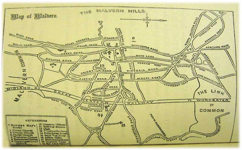 Malvern map circa 1886
