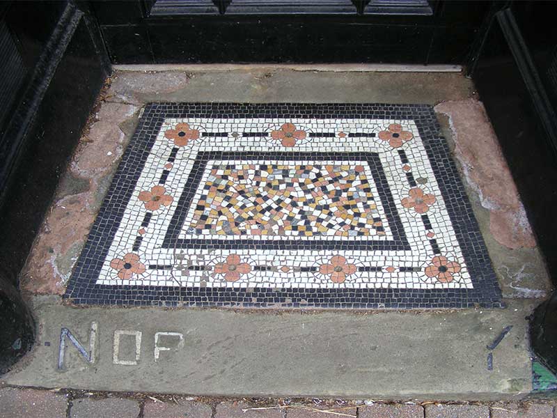 Floor at entrance to shop