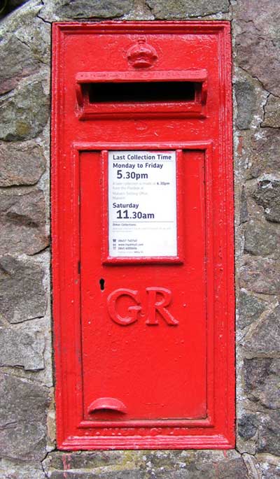Letter box on corner of Albert Rd
