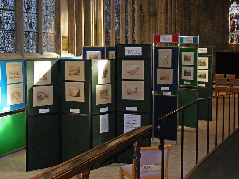 Art exhibition in Great Malvern Priory
