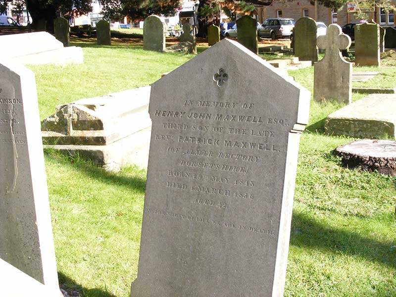 Headstone, Henry John Maxwell