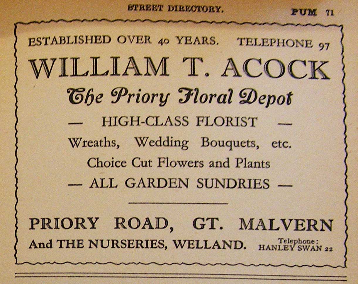 Advertisement for nursery
