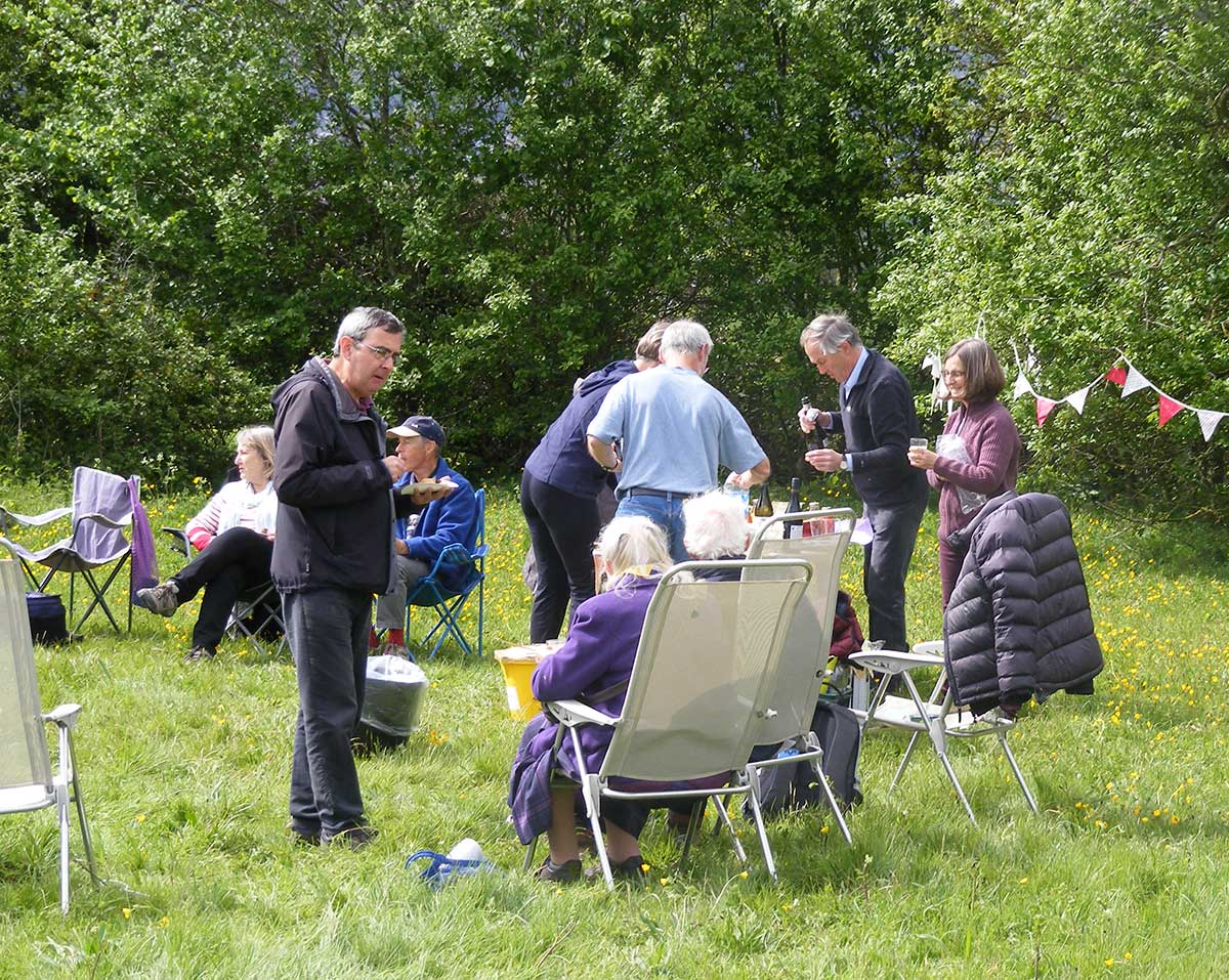 Residents chatting