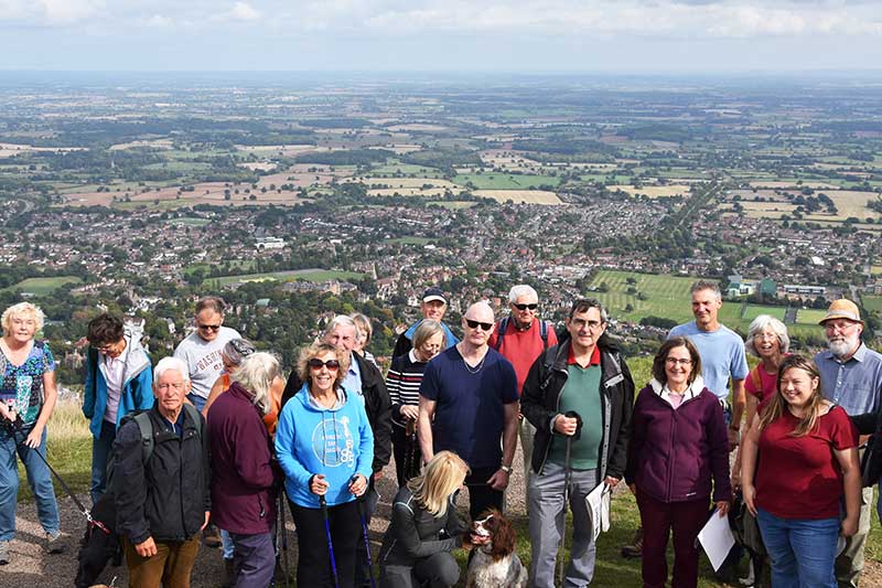 Residents on the Worcestershire Beacon of the Malvern Hills