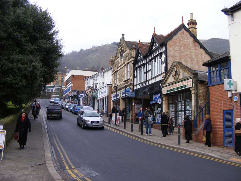 Looking up Church Street Great Malvern